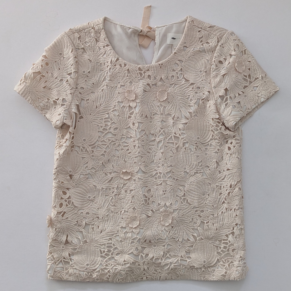 J. Crew Cream Lace Shirt 4
